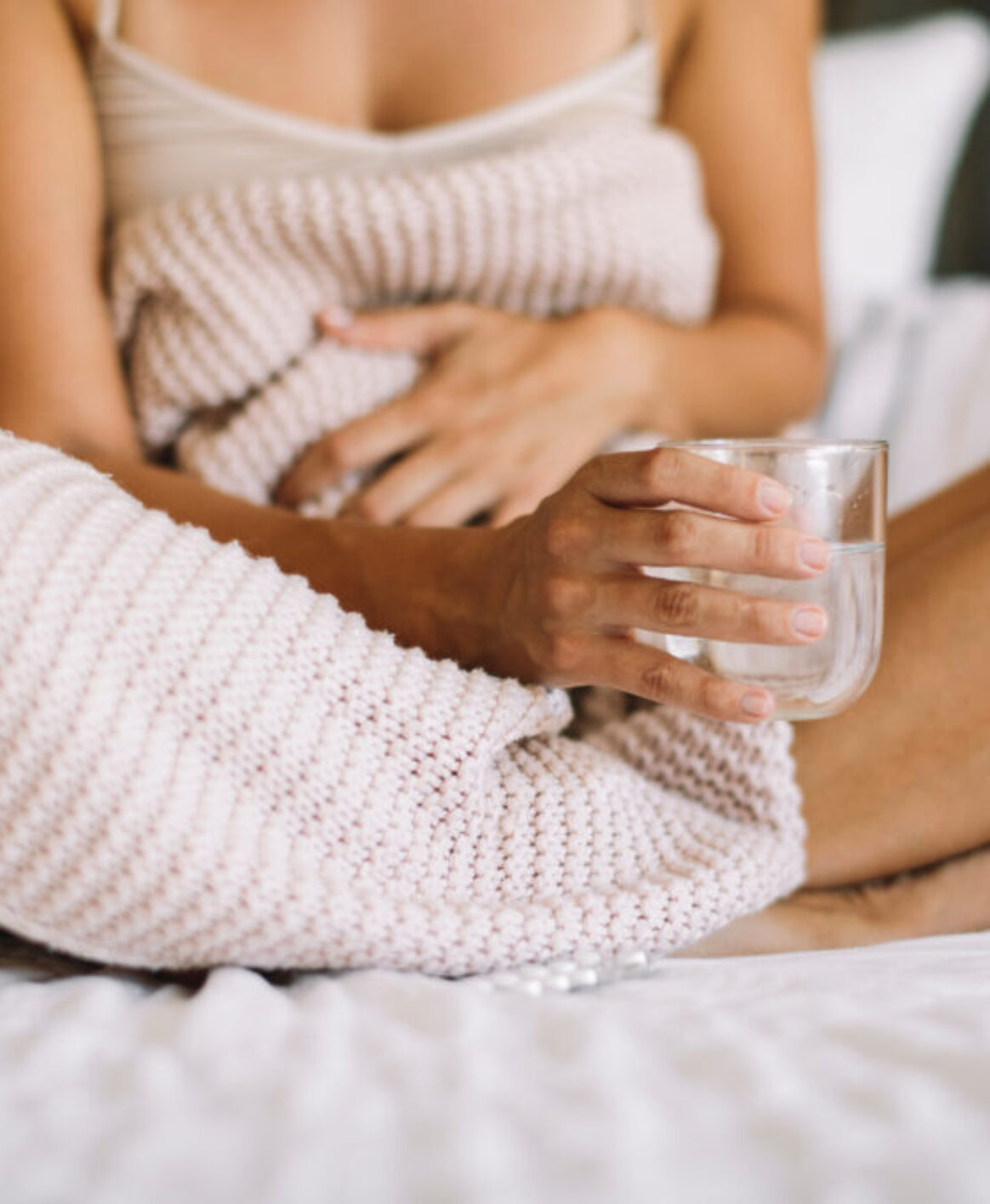 Patient dealing with symptoms right before GI support therapy