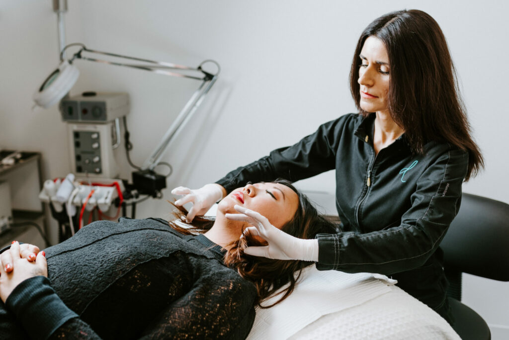 Filler Injections Process Being Performed 