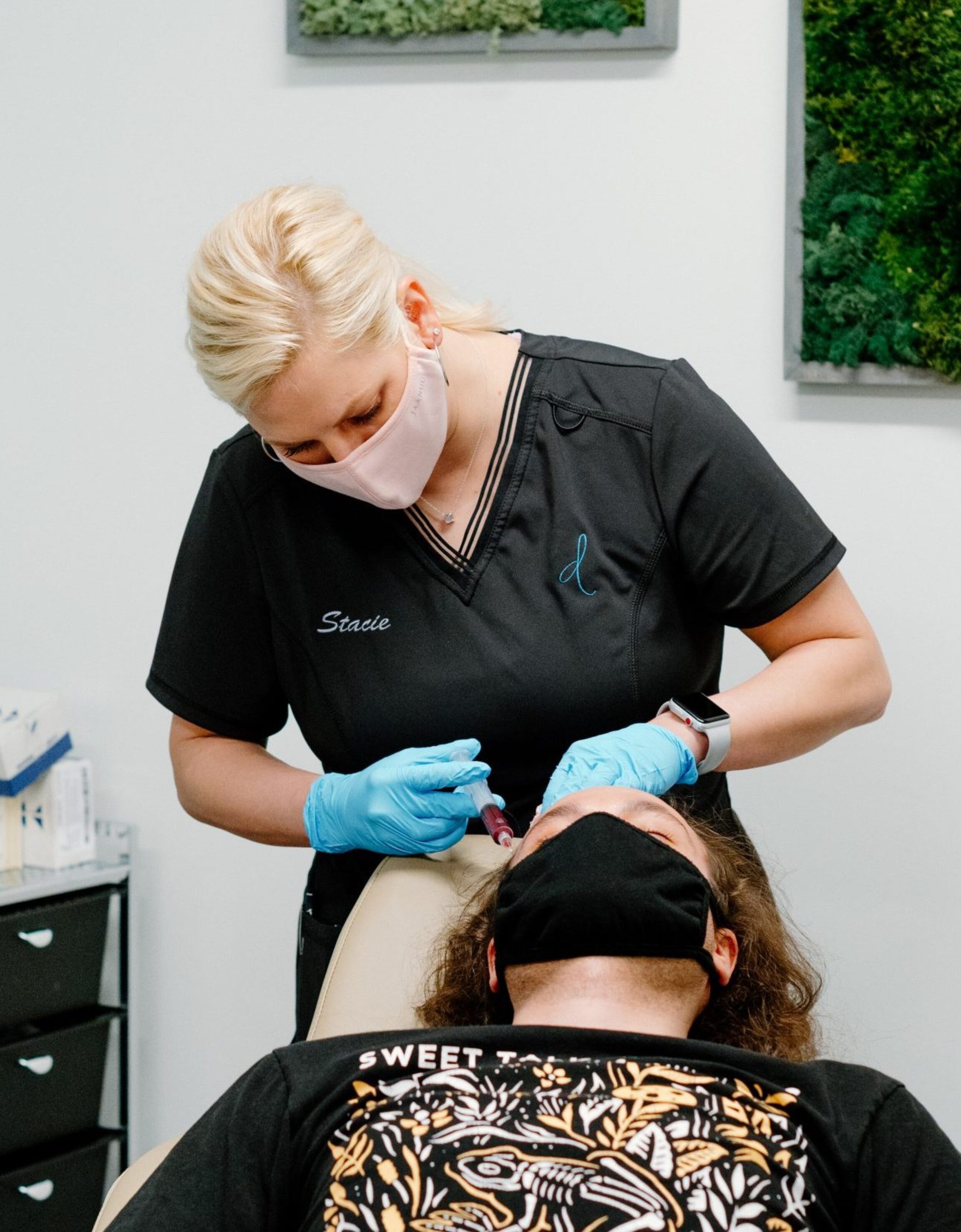 Hair Restoration treatment being performed