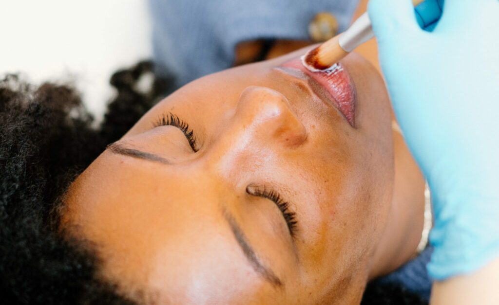 Lip Repair Treatment Being Performed 