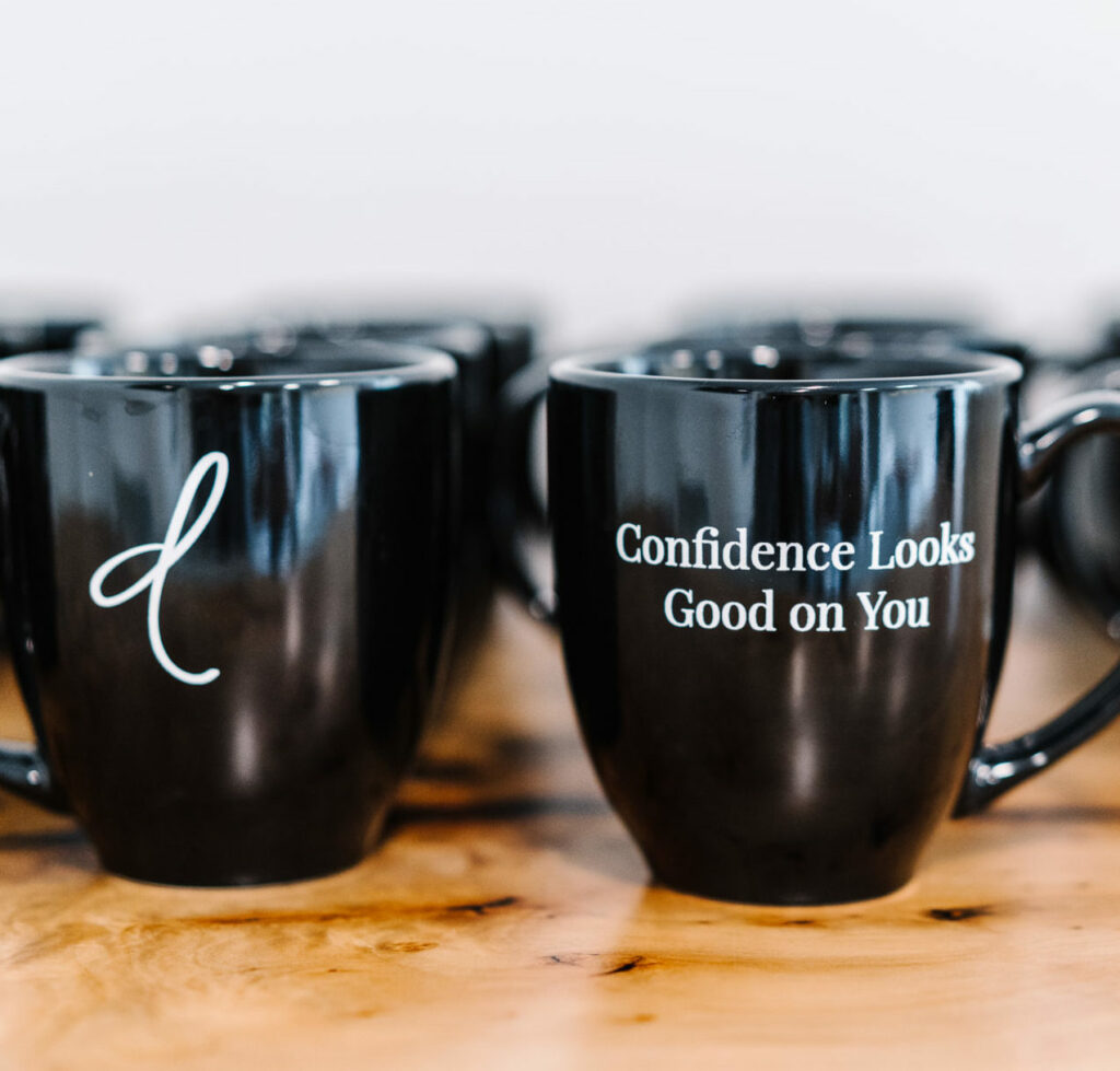 Confidence Looks Good On You, Donaldson Plastic Surgery mug