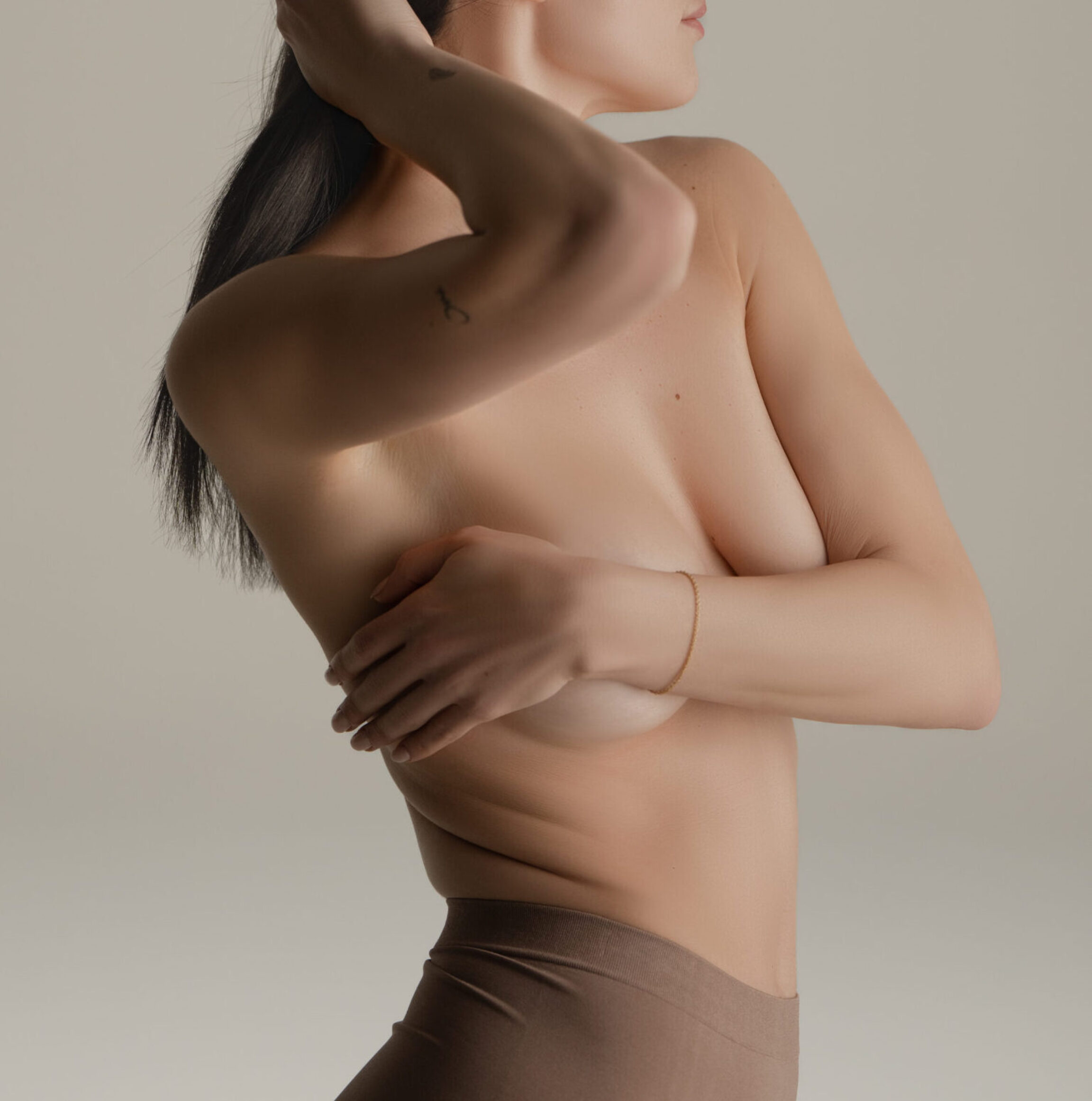 Scarless breast augmentation example