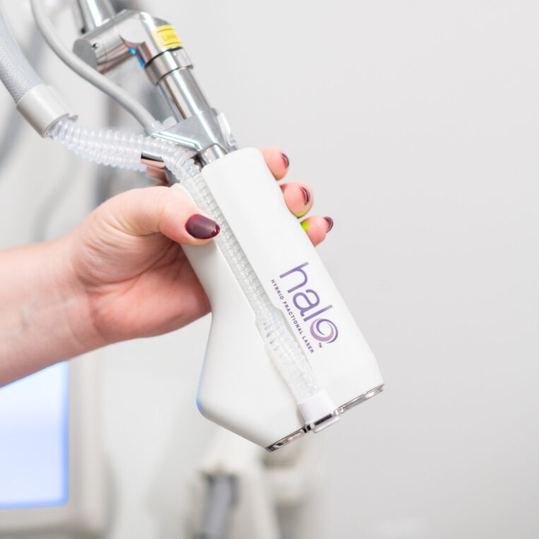 Up close image of Halo laser device
