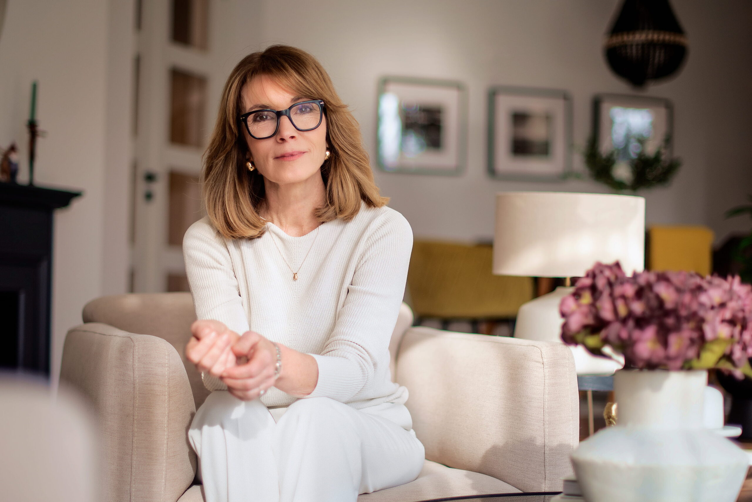 Donaldson Menopause Patient Sitting In Her Suburban Living Room 2025