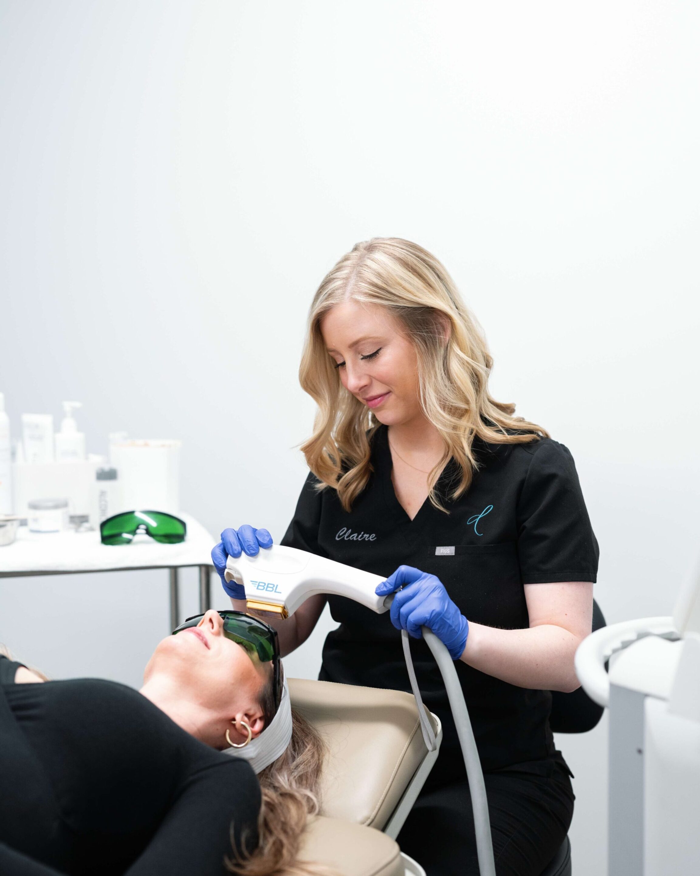 Claire Hinkle, PA-C, performing BBL Hero treatments in our Dublin Ohio office