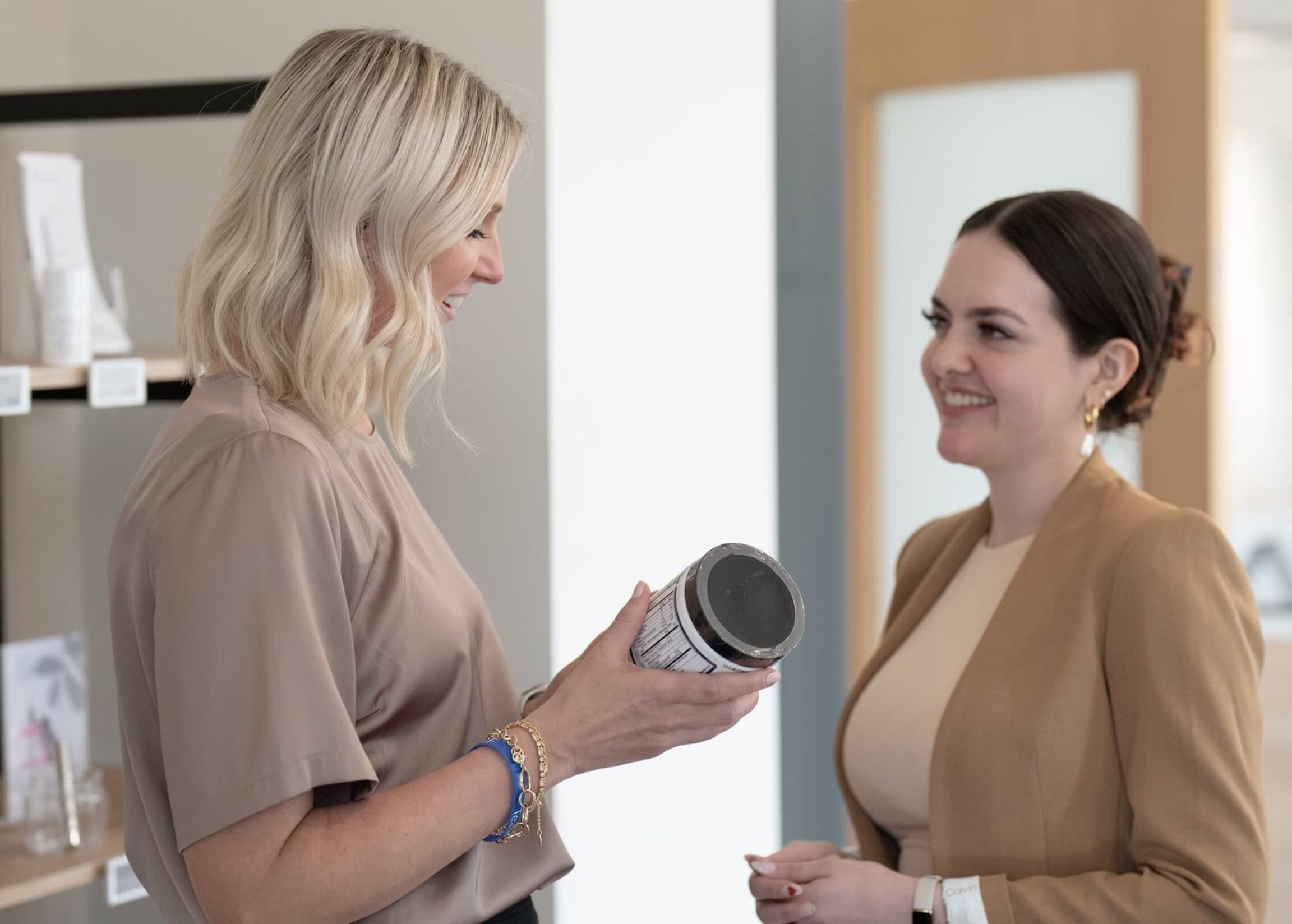 Colleen Bush discussing Seasonal Affective Disorder with a patient in the Columbus, Ohio office