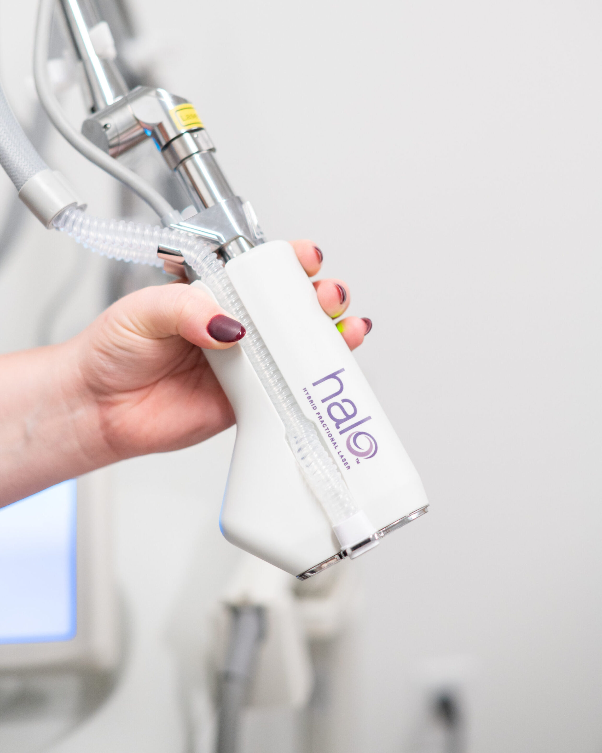 A close-up photo of the Halo Laser Skin Resurfacing device