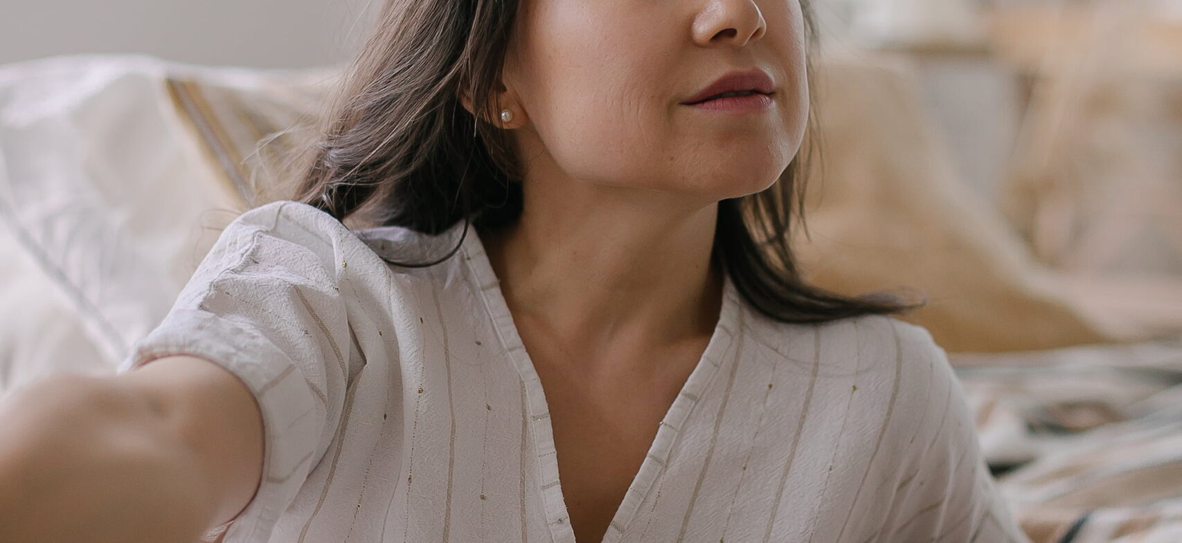 Selfie of a facelift and neck lift patient in Columbus Ohio