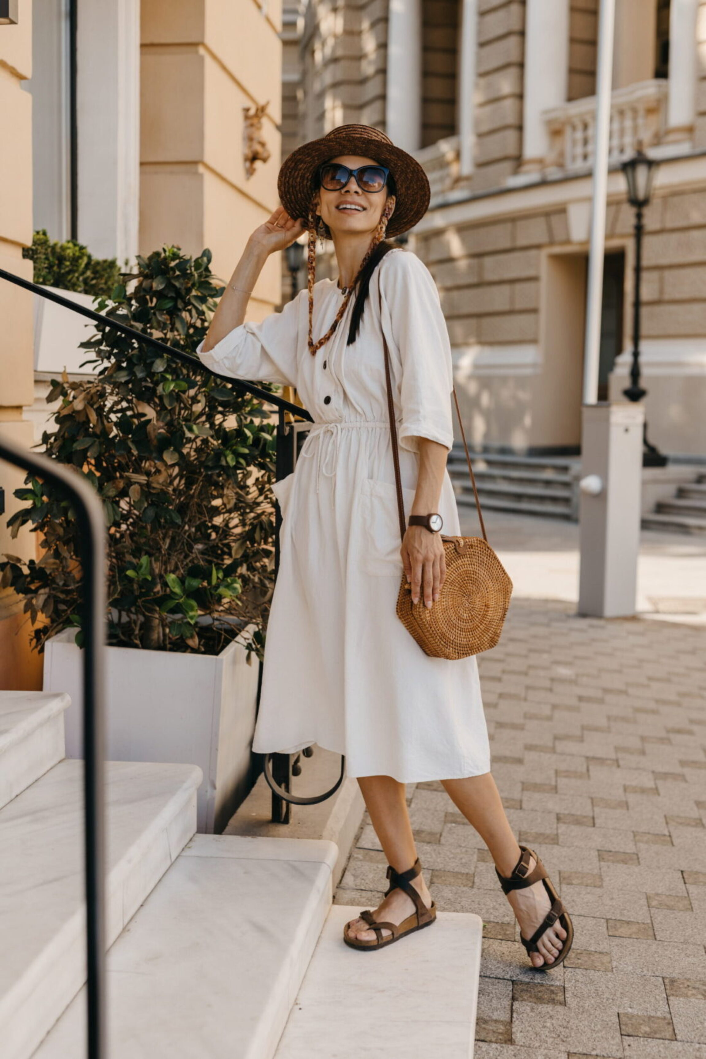 A healthy functional medicine patient posing in downtown Columbus Ohio