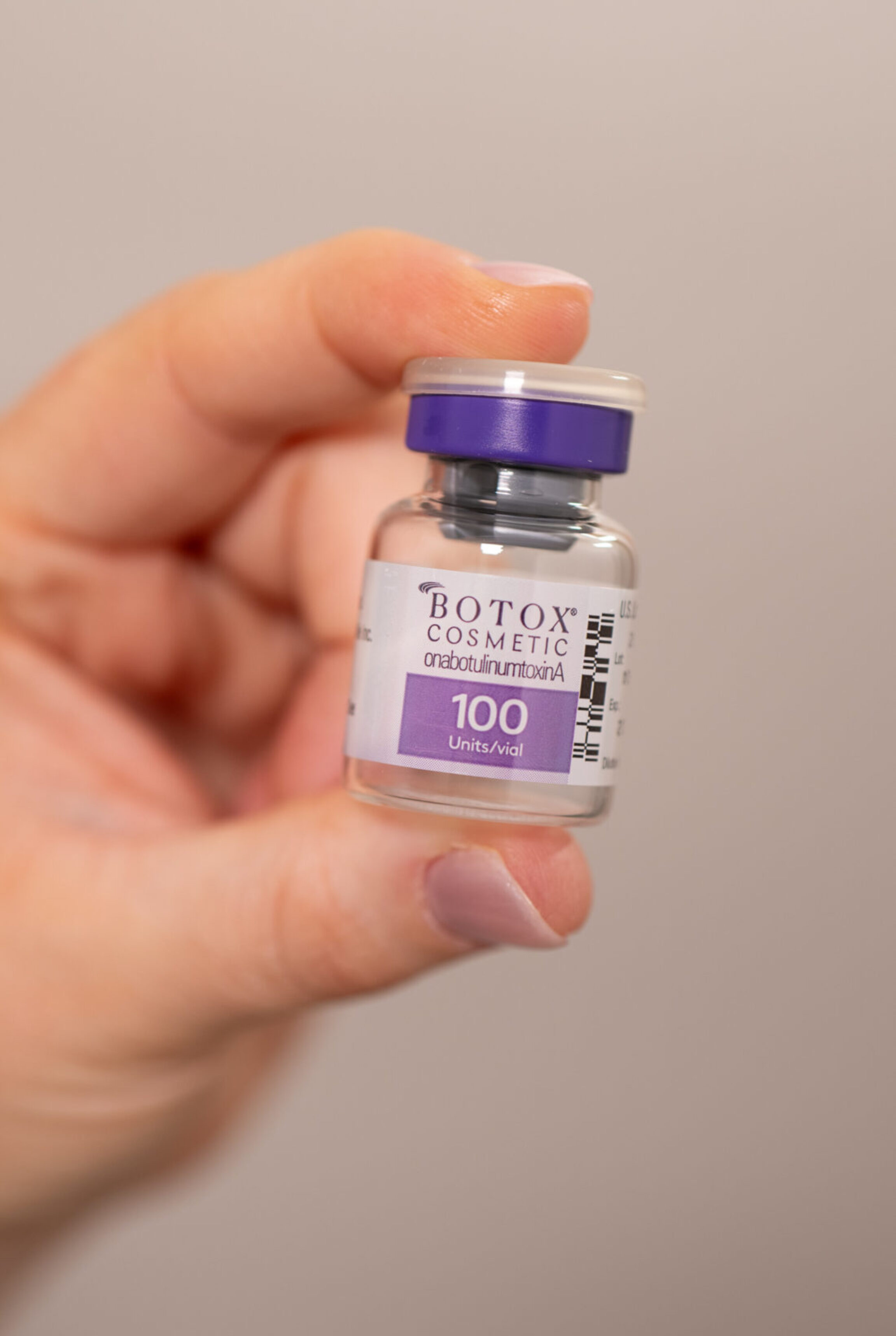 A close up photo of a vial of Botox used for Masseter Botox injections