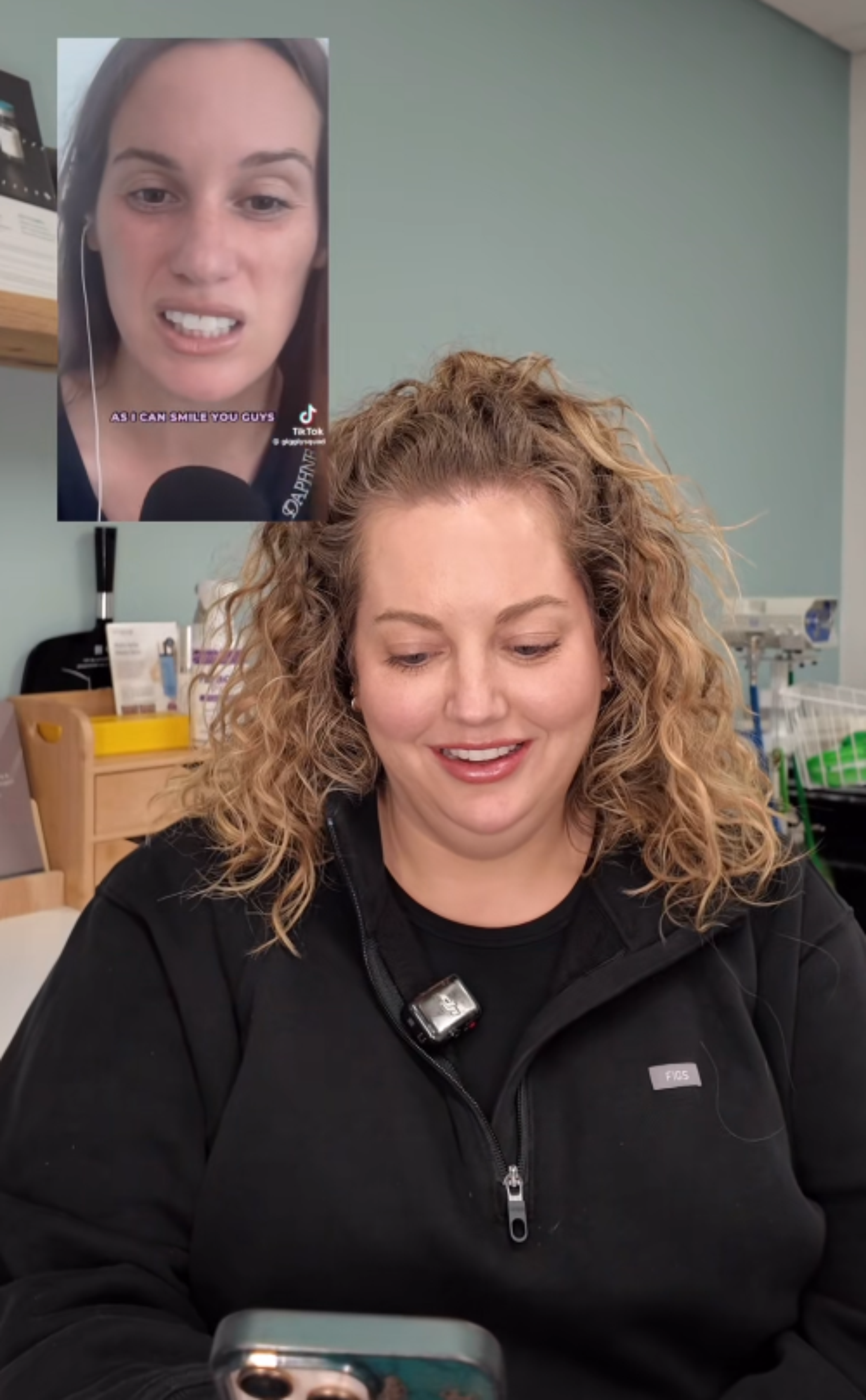 A screenshot from the Paige's TikTok video explaining what likely happened during Hannah Berner's masseter neurotoxin treatment